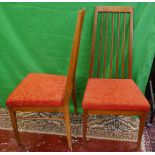 Set of 10 stick back dining chairs