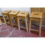 Set of 4 science lab stools