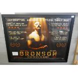 Framed Bronson film poster signed by Charles Bronson