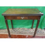 Early 19thC tea table in mahogany