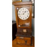 Antique national clocking in machine by Blick in working order