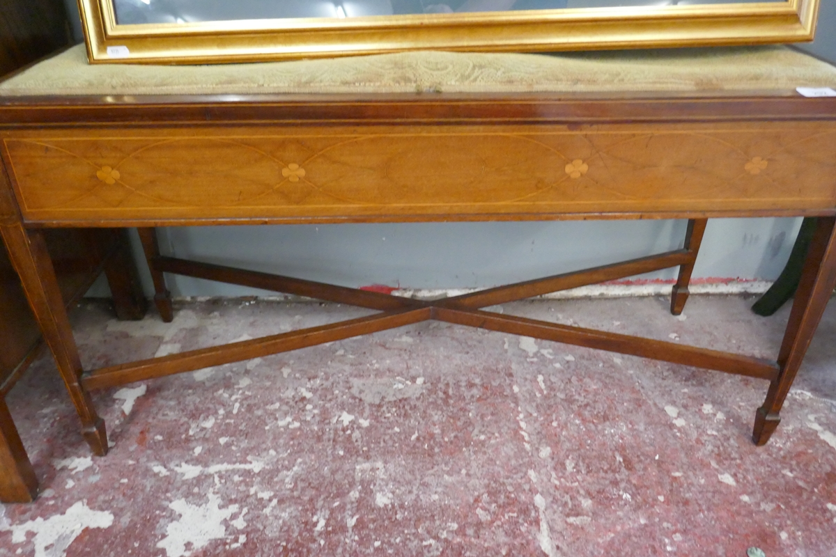 Inlaid edwardian piano stool - Bild 3 aus 4