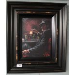 Fabian Perez Ltd edition print 94/195 - Whiskey at Las Brujas VII - Approx image size: 22cm x 29cm