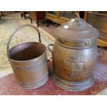 2 copper coal buckets