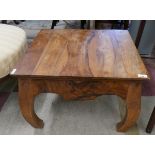 Shesham wood coffee table - Approx size: L: 60cm W: 60cm H: 40cm