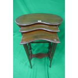 Edwardian nest of 3 tables