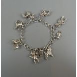 Silver charm bracelet