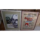 2 framed theatrical posters
