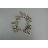 Silver charm bracelet