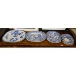 Collection of blue and white china