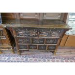 Late 19th/early 20th century Oriental side cupboard - Approx size: W: 129cm D: 48cm H: 87cm