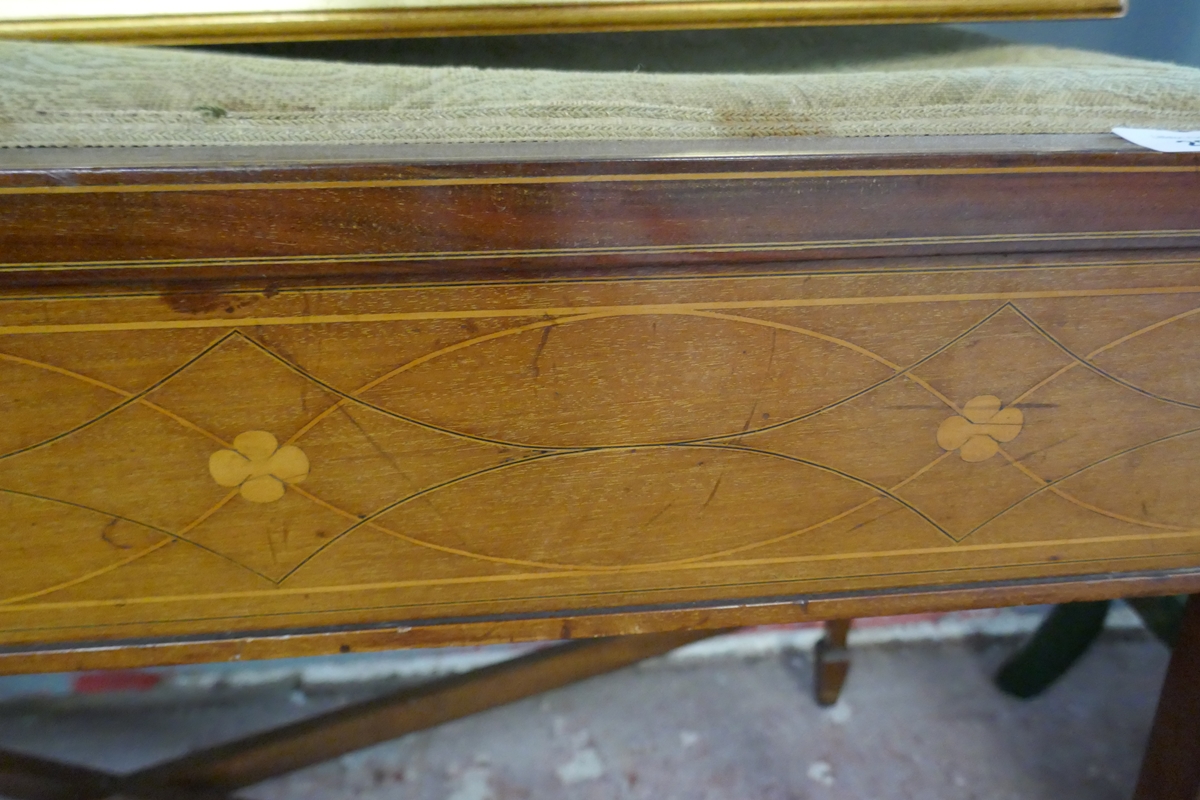 Inlaid edwardian piano stool - Bild 4 aus 4