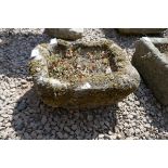 Small antique stone trough