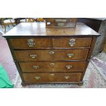 17th century inlaid walnut chest - Approx size: W: 102cm D: 57cm H: 91cm