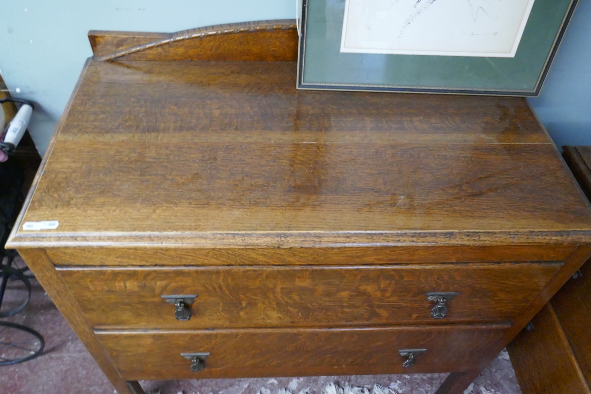 Oak bedroom suite consisting of wardrobe, chest of drawers, dressing table - Bild 3 aus 10