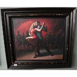 Fabian Perez Ltd edition print 42 / 195 - Tango on the San Telmo - Approx image size: 59cm x 50cm