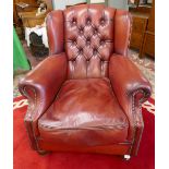 Very comfy leather club armchair