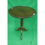 Antique mahogany tilt top tripod table