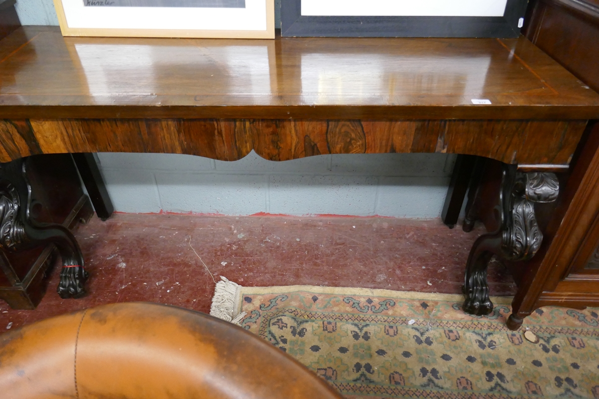 Regency rosewood console table - Approx size: W: 156cm D: 55cm H: 77cm - Bild 3 aus 5