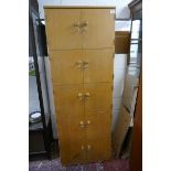 Mid century school lockers - Approx size: W: 65cm D: 54cm H: 181cm