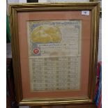 Framed Spanish coupon