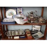 Collection of silver plated items to include Mappin and Webb tea service