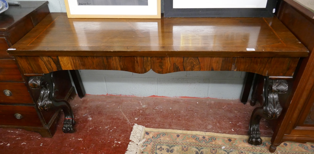 Regency rosewood console table - Approx size: W: 156cm D: 55cm H: 77cm