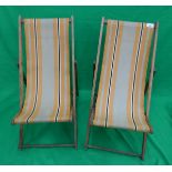 2 1940's children's deck chairs