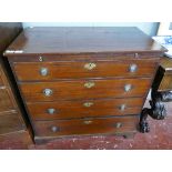 Antique mahogany bachelor's chest - Approx size W: 89cm D: 49cm H: 87cm