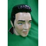 Ceramic Elvis head - Approx height: 27cm