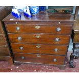 Antique mahogany bachelor's chest - Approx size W: 89cm D: 49cm H: 87cm