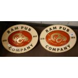 2 Ram pub signs