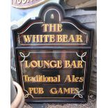 The White Bear pub sign - Approx size: 91cm x 123cm