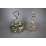 Cruet set and Victorian musical decanter