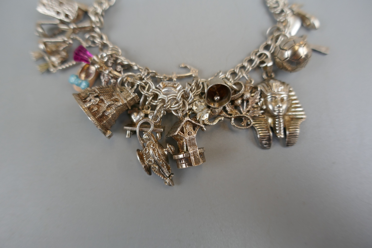 Silver charm bracelet - Image 2 of 4