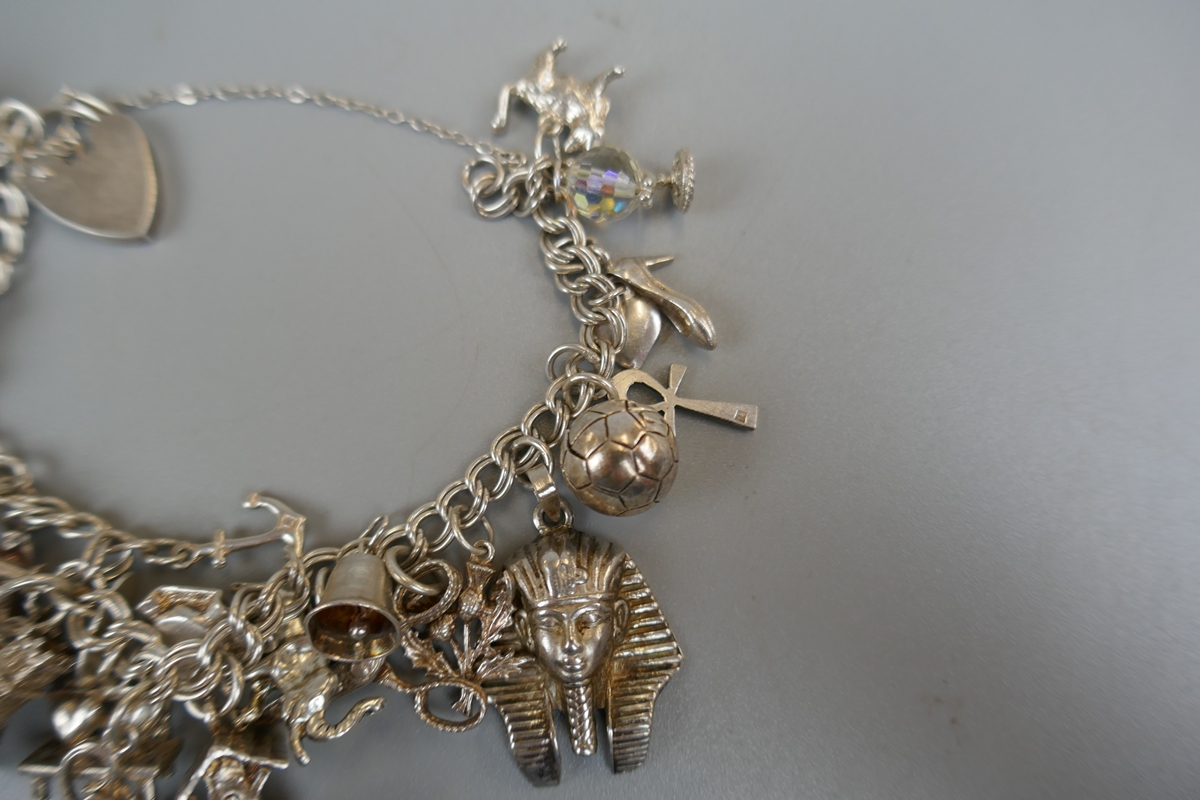 Silver charm bracelet - Image 3 of 4