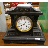 Slate mantle clock