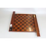 Unusual Jester chess and draft board combo with draft pieces included