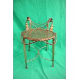 Regency style metal stool