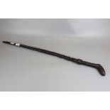 Tribal carved walking stick