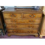 Georgian oak chest of 2 over 3 drawers (great colour) - Approx size: W: 110cm D: 52cm H: 94cm