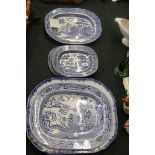 Collection of blue and white china