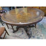 Victorian walnut oval table