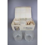 Set of 6 Whitefriars Glacier whisky tumblers in original box