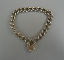 Silver curb bracelet