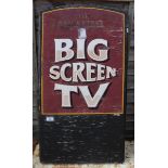 The Cricketers Big Screen TV sign - Approx size: 94cm x 52cm