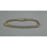 Silver cubic zirconia bracelet