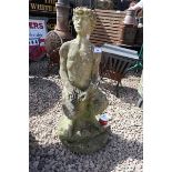 Stone statue - The Pied Piper - Approx height: 80cm