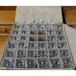 36 sherry glasses