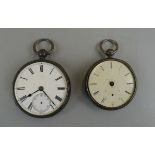 2 silver pocket watches